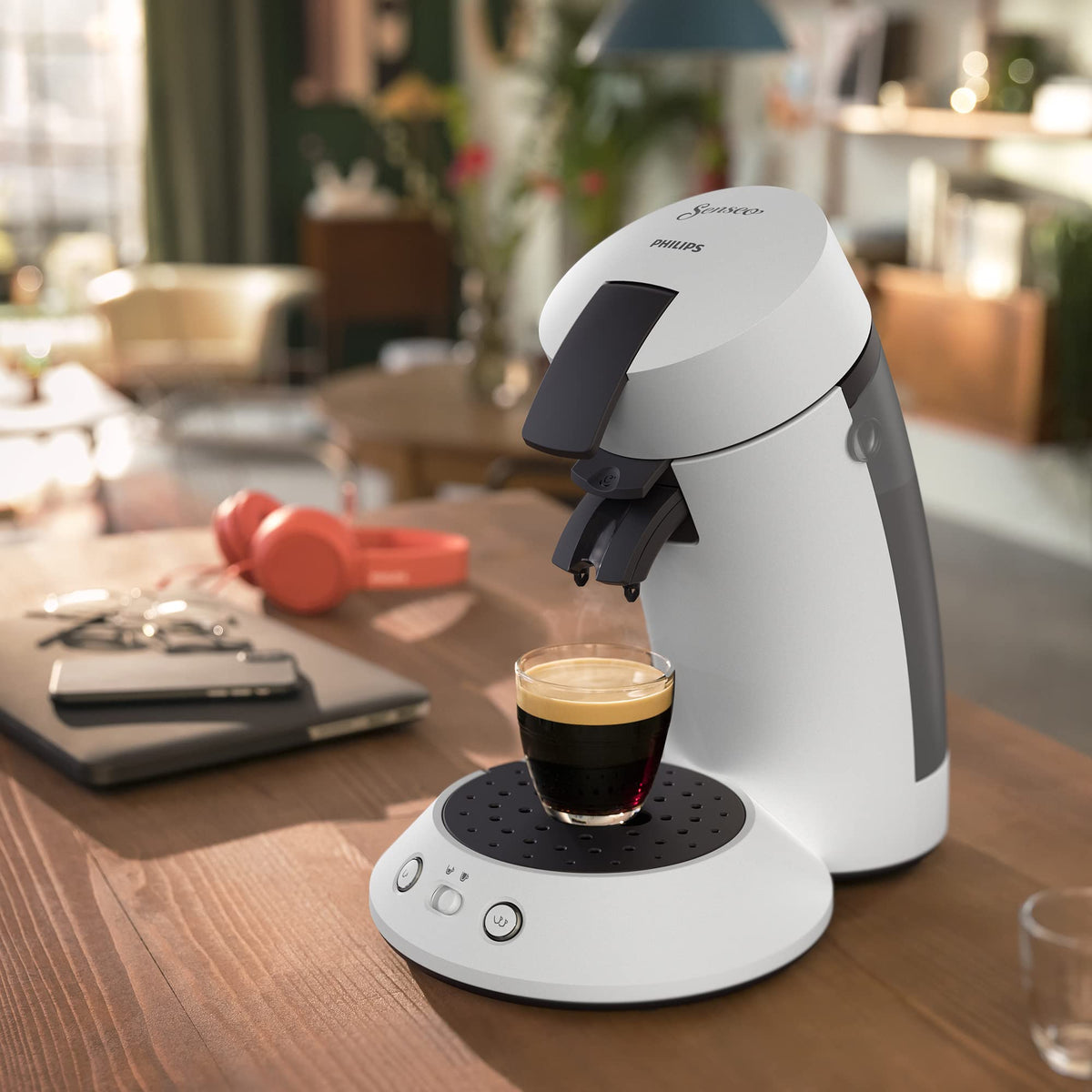 Machine à café à dosettes Arximo Blanc – vue 2