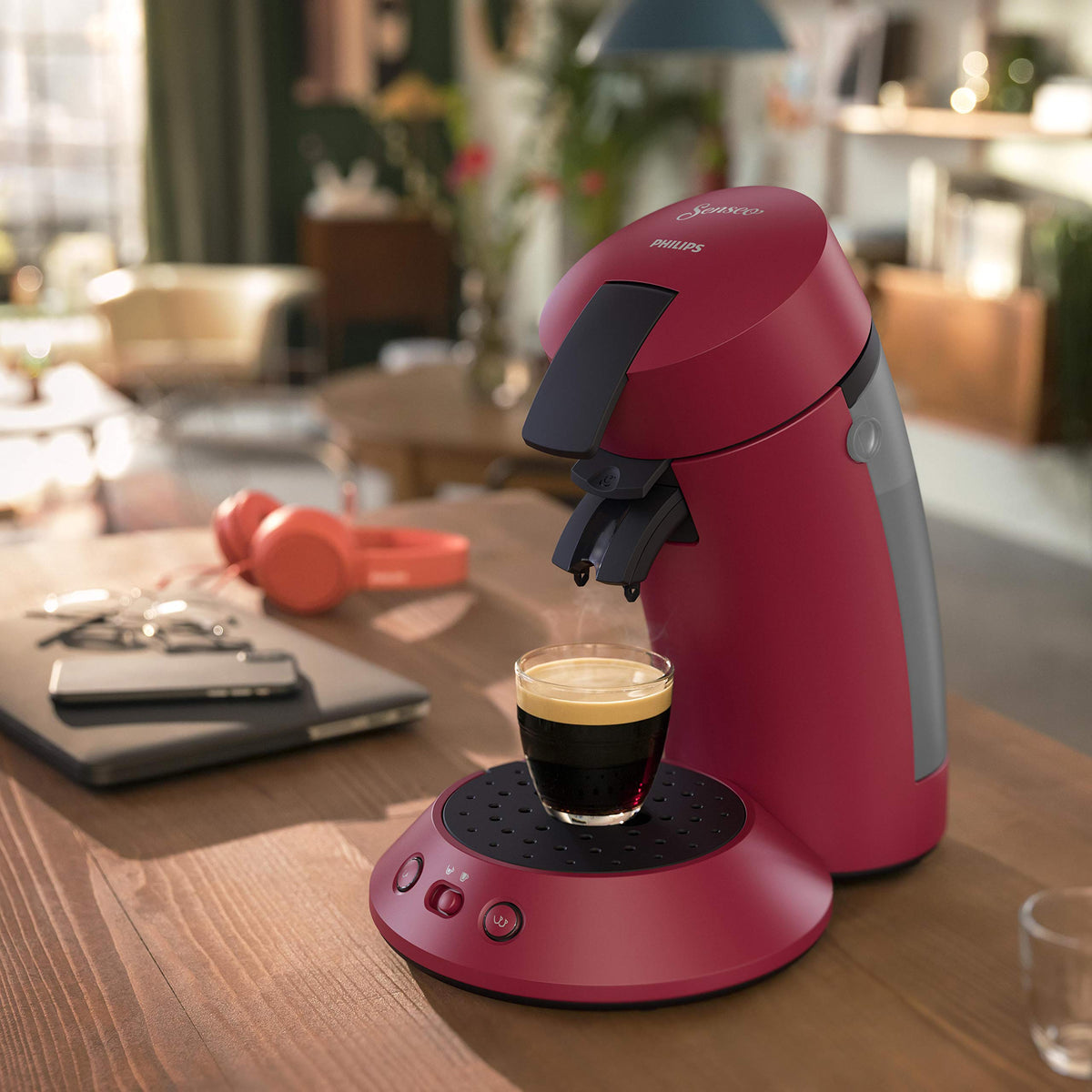 Machine à café à dosettes Arximo Rouge – vue 5